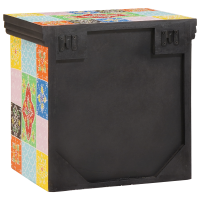 Produktbild för Nattduksbord med låda 2 pcs Flerfärgsdesign 40 x 30 x 40 cm