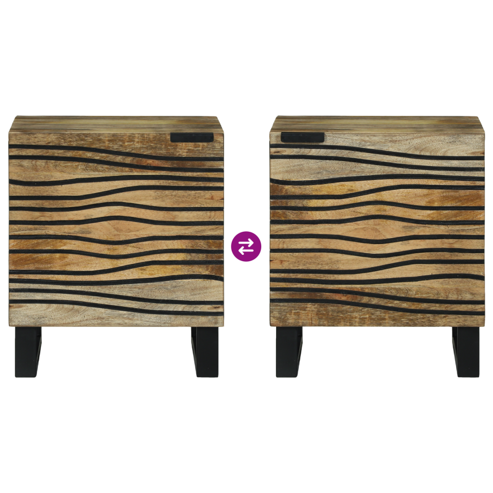 Produktbild för Nattduksbord Naturlig 40 x 33 x 46 cm Konstruerat trä