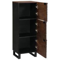 Produktbild för Highboard Brun 40 x 33 x 110 cm massivt mangoträ