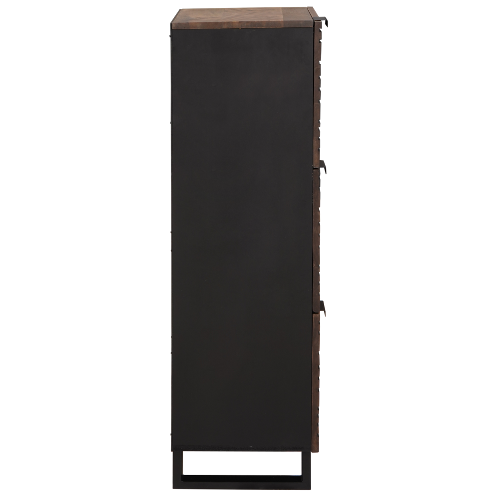 Produktbild för Highboard Brun 40 x 33 x 110 cm massivt mangoträ
