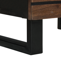 Produktbild för Highboard Brun 40 x 33 x 110 cm massivt mangoträ