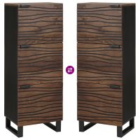 Produktbild för Highboard Brun 40 x 33 x 110 cm massivt mangoträ