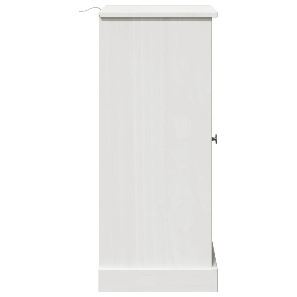 Produktbild för Badrumsskåp VIGO Vit och antikvit 37,5 x 34 x 80 cm Massiv furu
