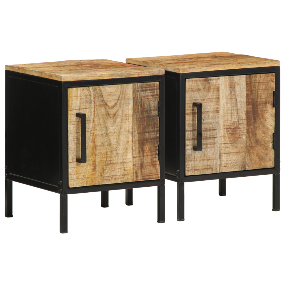 Produktbild för Nattduksbord 2 pcs Brun och svart 30 x 30 x 40 cm