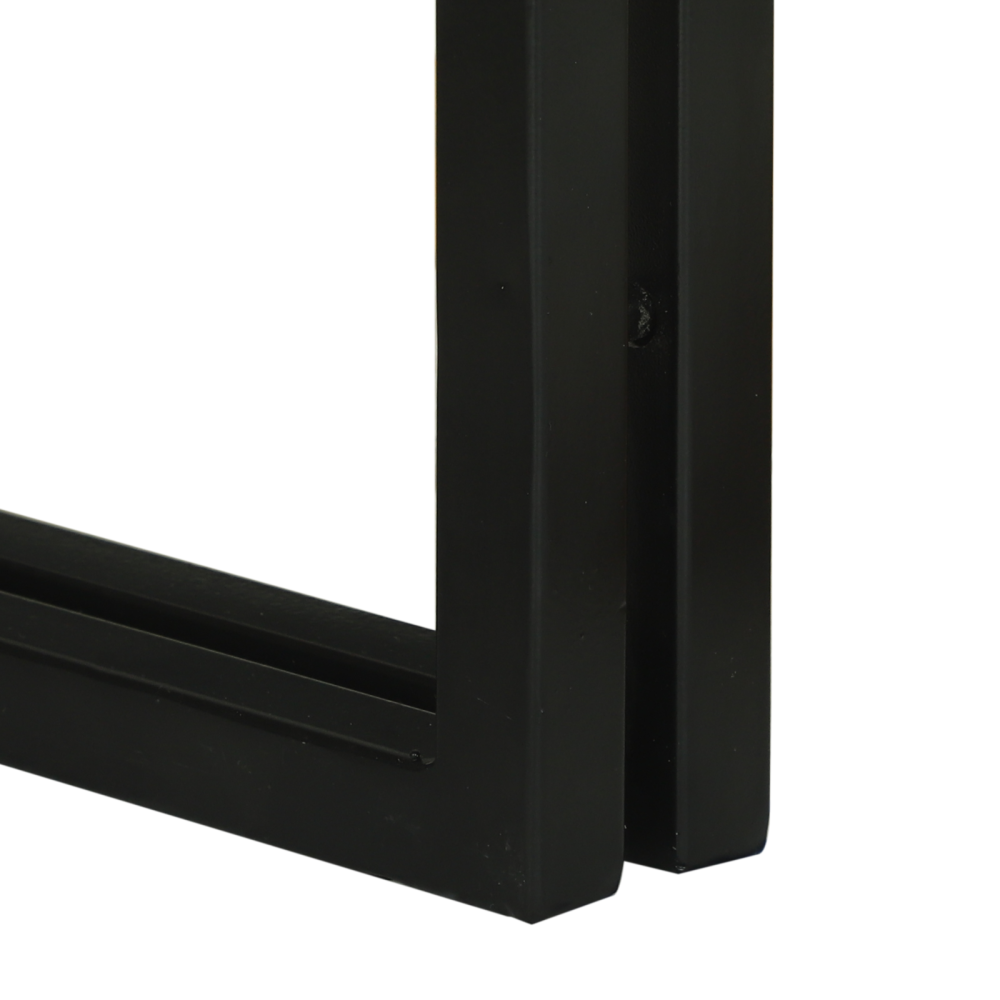 Produktbild för Nestingbord 3 pcs Massivt återvunnet trä och metall