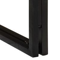 Produktbild för Nestingbord 3 pcs Brun och svart Massivt akaciaträ och metall