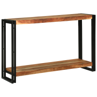 Produktbild för Konsolbord med hylla Brun 120 x 33 x 75 cm Massivt Akaciaträ