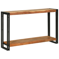 Produktbild för Konsolbord med hylla Brun 120 x 33 x 75 cm Massivt Akaciaträ