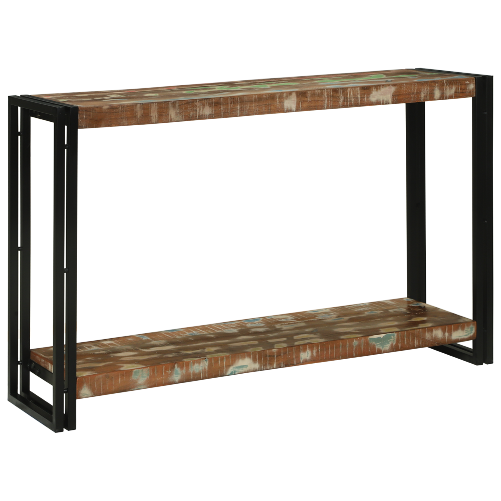 Produktbild för Konsolbord med hylla 120 x 33 x 75 cm Solid återvunnen trä