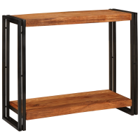 Produktbild för Konsolbord med hylla Brun 90 x 33 x 75 cm Massivt Akaciaträ