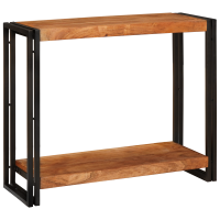 Produktbild för Konsolbord med hylla Brun 90 x 33 x 75 cm Massivt Akaciaträ