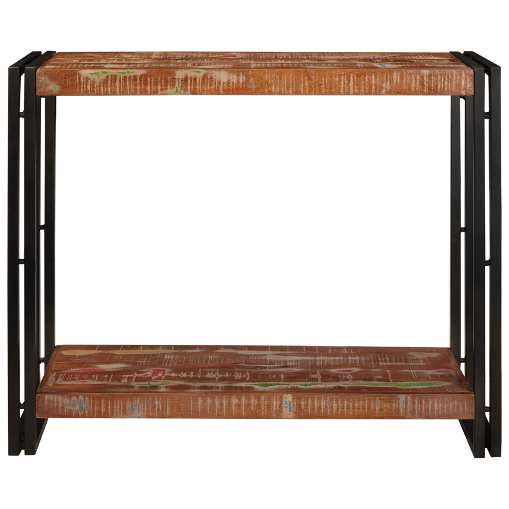 Produktbild för Konsolbord Flerfärgsdesign 90 x 33 x 75 cm Solid återvunnen trä