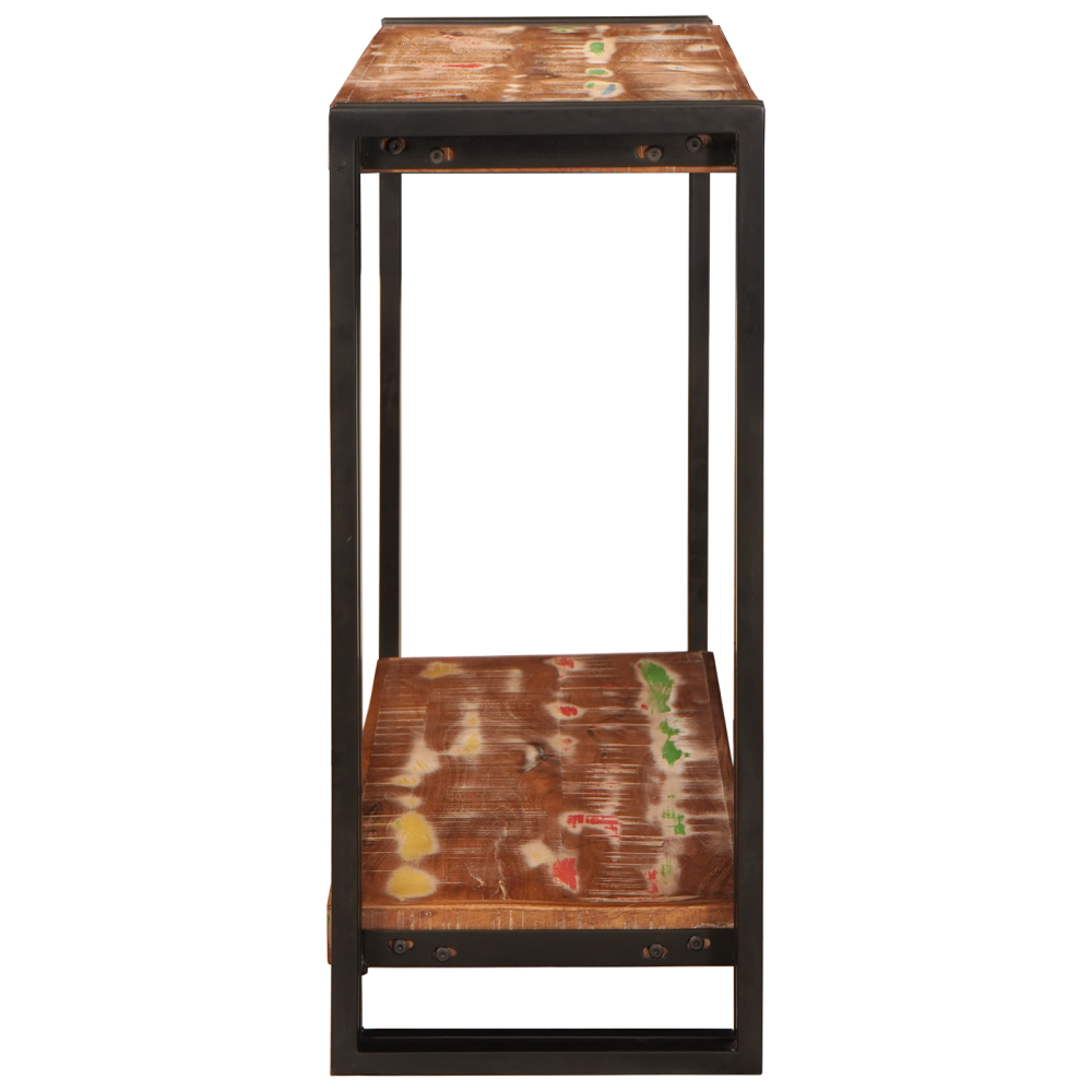 Produktbild för Konsolbord Flerfärgsdesign 90 x 33 x 75 cm Solid återvunnen trä
