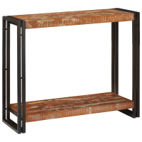 Produktbild för Konsolbord Flerfärgsdesign 90 x 33 x 75 cm Solid återvunnen trä