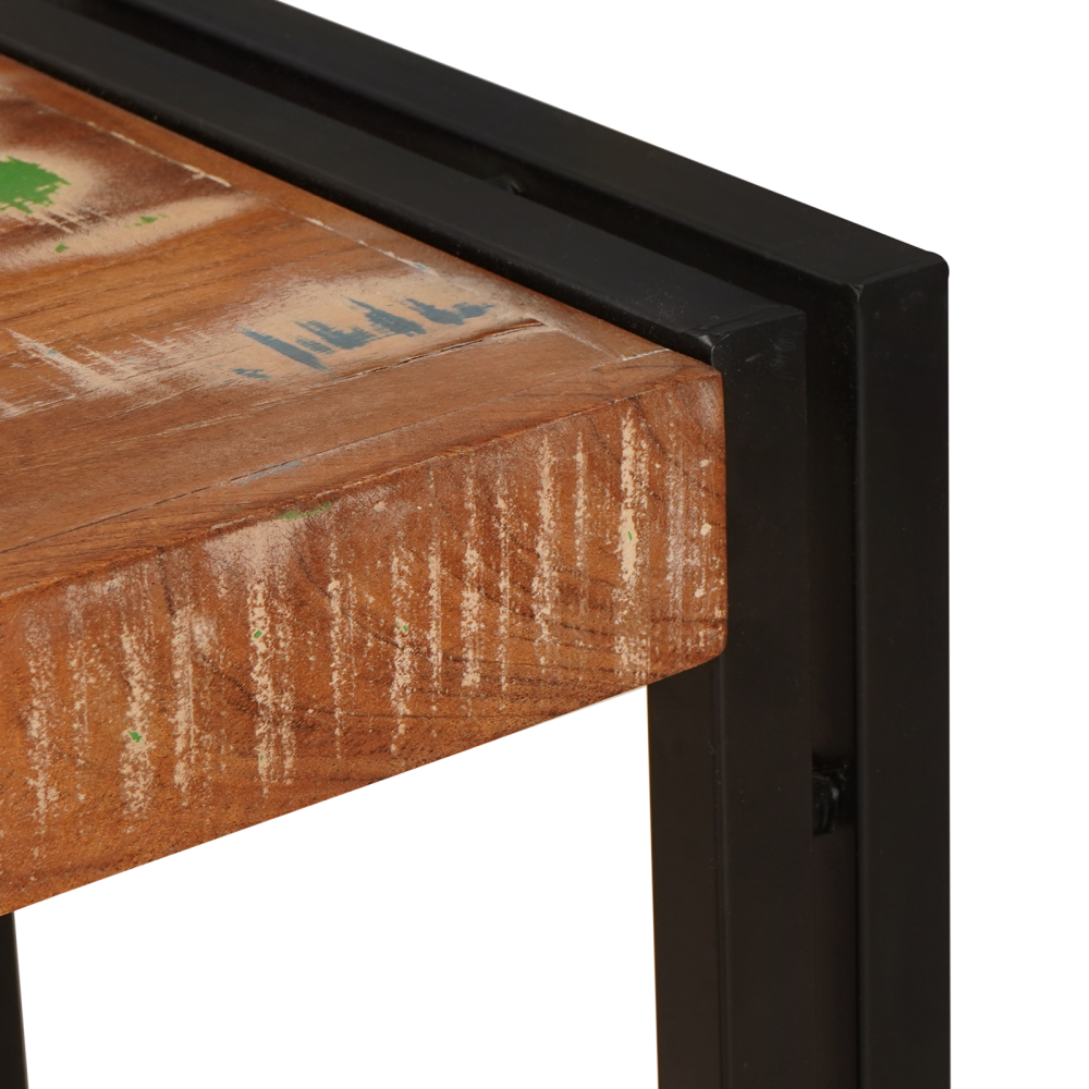 Produktbild för Konsolbord Flerfärgsdesign 90 x 33 x 75 cm Solid återvunnen trä