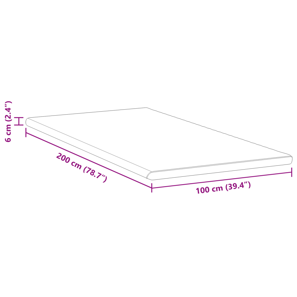 Produktbild för Madrasskydd Vit och grön 100 x 200 cm Jacquard tyg