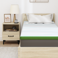 Produktbild för Madrasskydd Vit och grön 80 x 200 cm Jacquard tyg