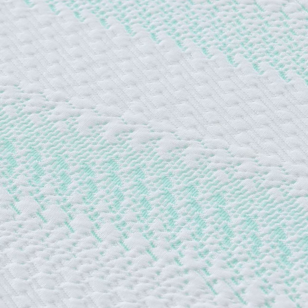Produktbild för Madrasskydd Vit och grön 80 x 200 cm Jacquard tyg