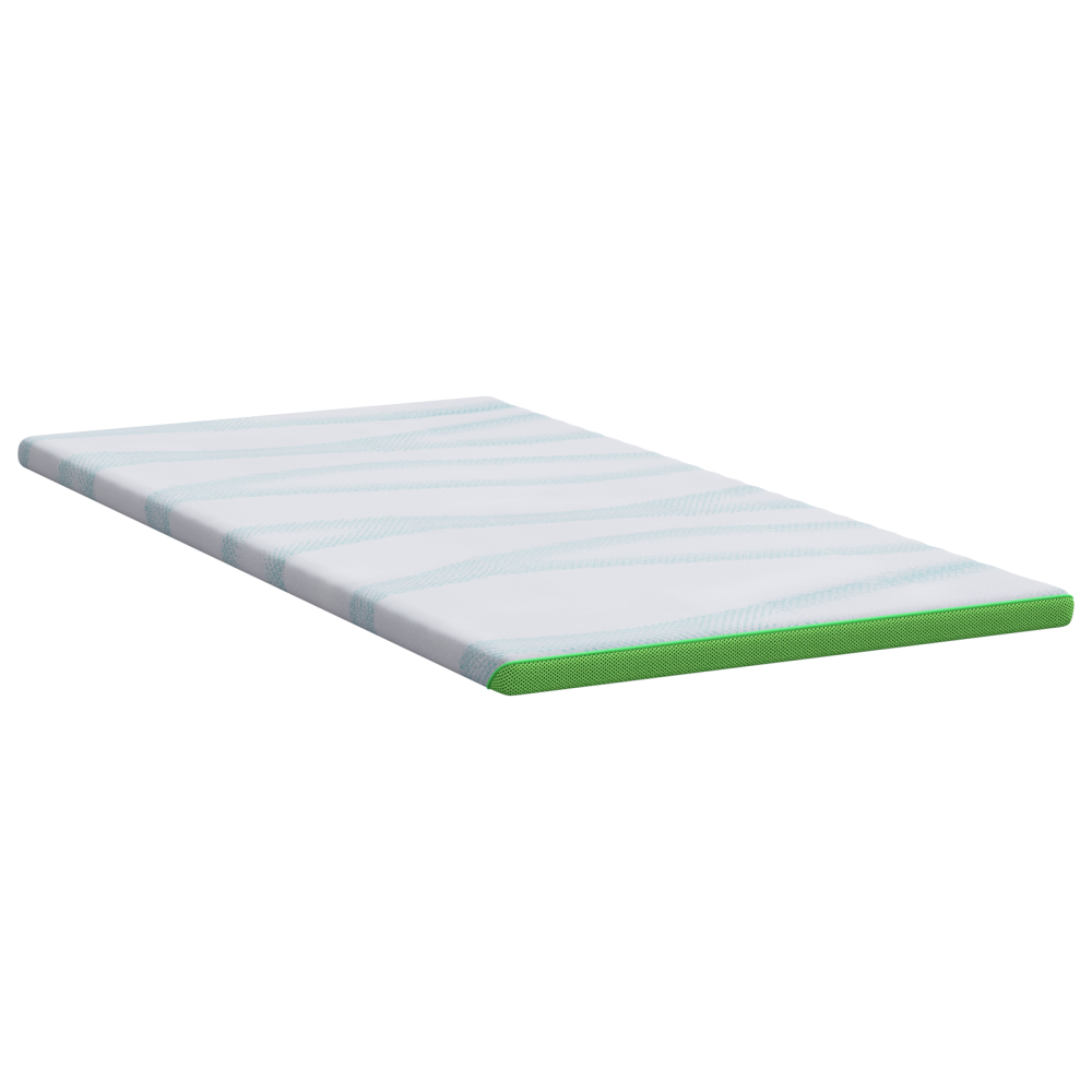 Produktbild för Madrasskydd Vit och grön 90 x 200 cm Jacquard tyg
