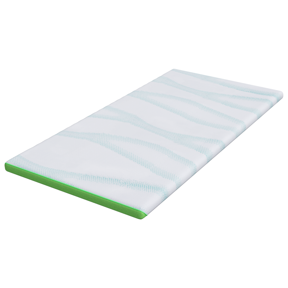 Produktbild för Madrasskydd Vit och grön 100 x 200 cm Jacquard tyg