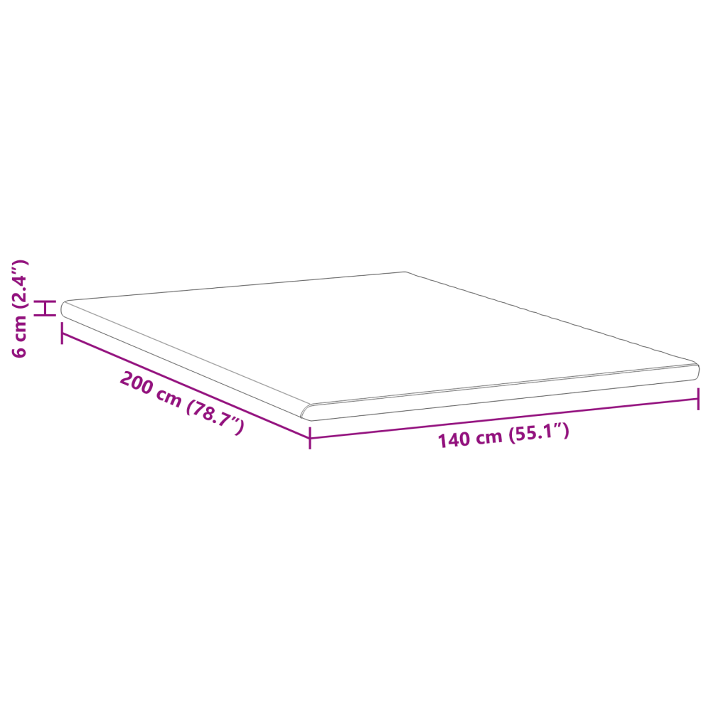 Produktbild för Madrasskydd Vit och grön 140 x 200 cm Jacquard tyg