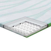 Produktbild för Madrasskydd Vit och grön 180 x 200 cm Jacquard tyg