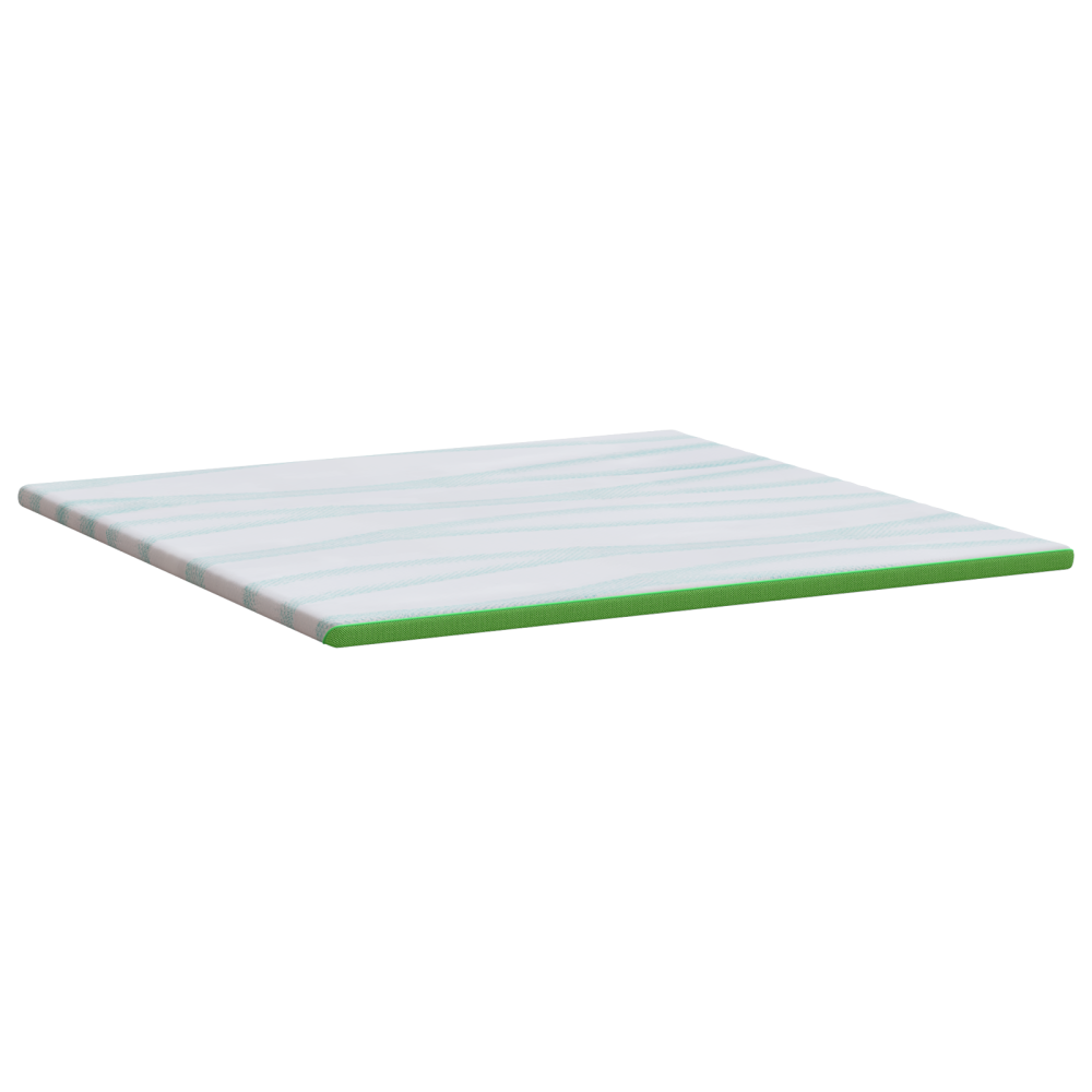 Produktbild för Madrasskydd Vit och grön 180 x 200 cm Jacquard tyg