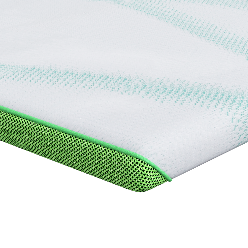 Produktbild för Madrasskydd Vit och grön 180 x 200 cm Jacquard tyg