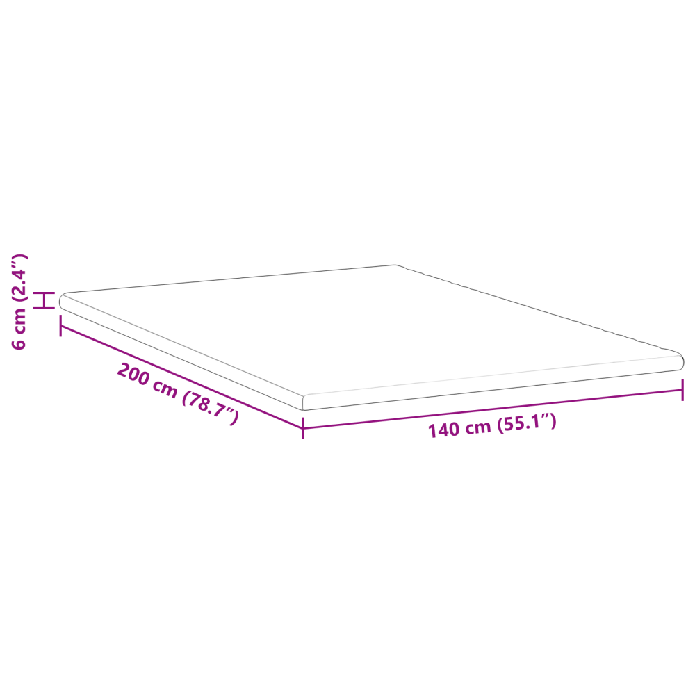 Produktbild för Madrasskydd Vit 140 x 200 cm Jacquard tyg