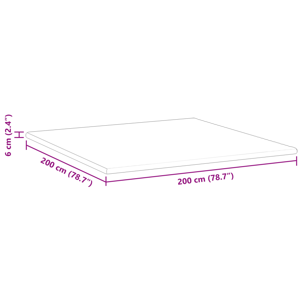 Produktbild för Madrasskydd Vit 200 x 200 cm Jacquard tyg