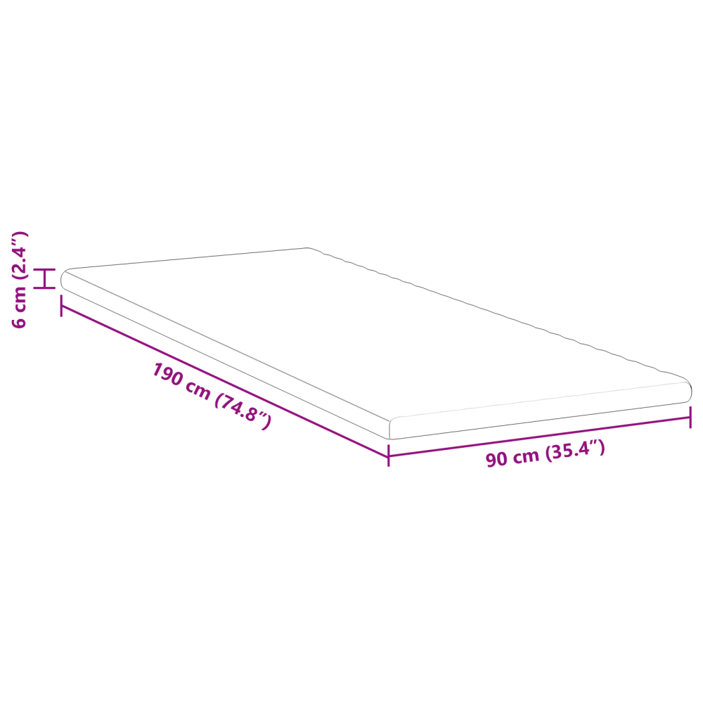 Produktbild för Madrasskydd Vit 90 x 190 cm Jacquard tyg