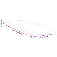 Produktbild för Madrasskydd Vit 90 x 200 cm Jacquard tyg