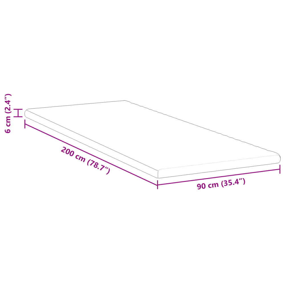 Produktbild för Madrasskydd Vit 90 x 200 cm Jacquard tyg