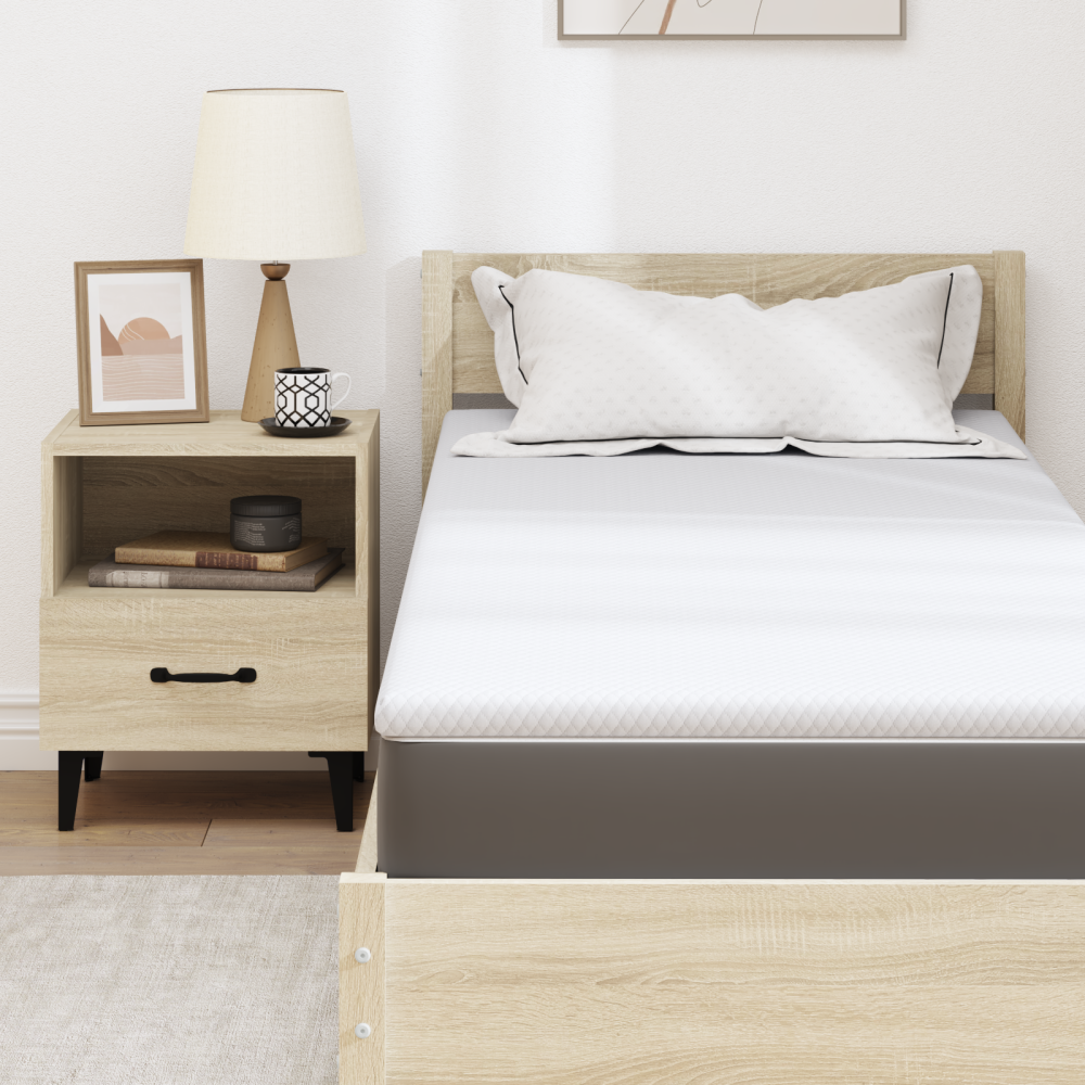 Produktbild för Memory foam madrass toppers for Vuxna Mjuk 80 x 200 cm Vit
