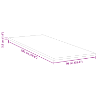 Produktbild för Memory foam madrass toppers for Vuxna Mjuk 90 x 190 cm Vit