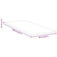 Produktbild för Memory foam madrass toppers for Vuxna Mjuk 90 x 200 cm 3,5 cm