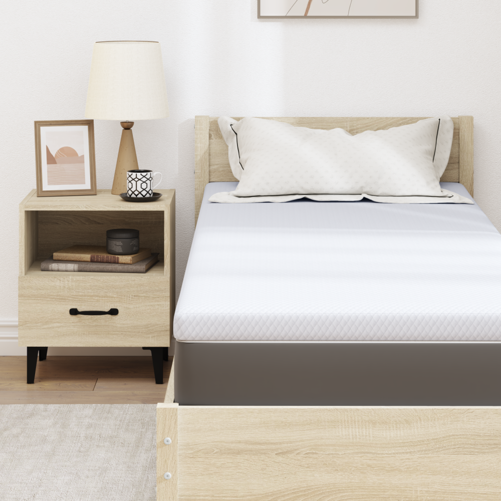Produktbild för Memory foam madrass toppers for Vuxna Mjuk 80 x 200 cm Vit