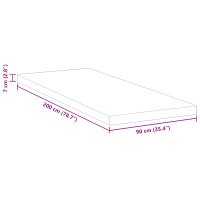 Produktbild för Memory foam madrass toppers for Vuxna Mjuk 90 x 200 cm Vit