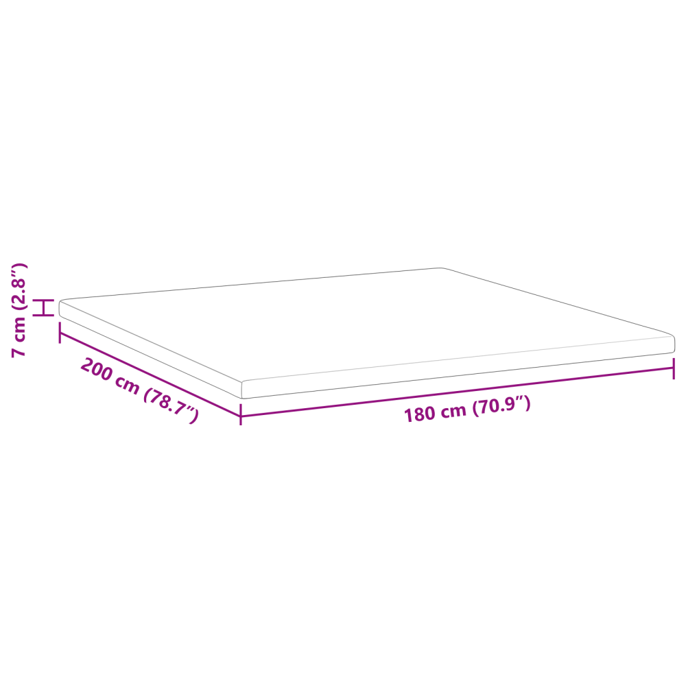 Produktbild för Memory foam madrass toppers for Vuxna Mjuk 180 x 200 cm Vit