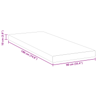 Produktbild för Memory foam madrass toppers for Vuxna Mjuk 90 x 190 cm Vit