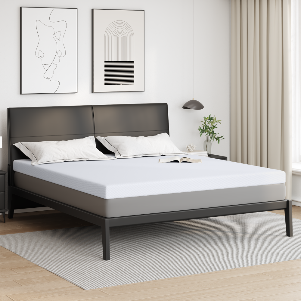 Produktbild för Memory foam madrass toppers for Vuxna Mjuk 180 x 200 cm Vit