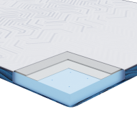Produktbild för Madrasskydd Vit 90 x 200 cm Jacquardtyg