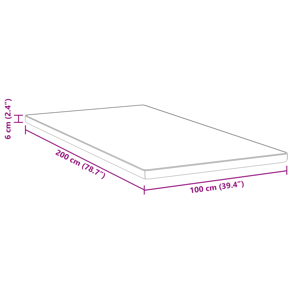 Produktbild för Madrasskydd Vit 100 x 200 cm Jacquardtyg