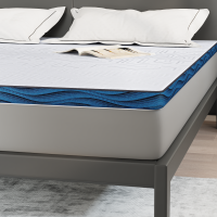 Produktbild för Madrasskydd Vit 200 x 200 cm Jacquardtyg