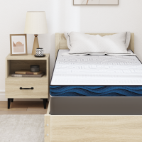 Produktbild för Madrasskydd Vit 80 x 200 cm Jacquardtyg