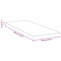 Produktbild för Madrasskydd Vit 90 x 190 cm Jacquardtyg
