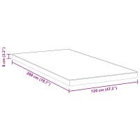 Produktbild för Madrasskydd Vit 120 x 200 cm Jacquardtyg