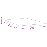 Produktbild för Madrasskydd Vit 140 x 200 cm Jacquardtyg