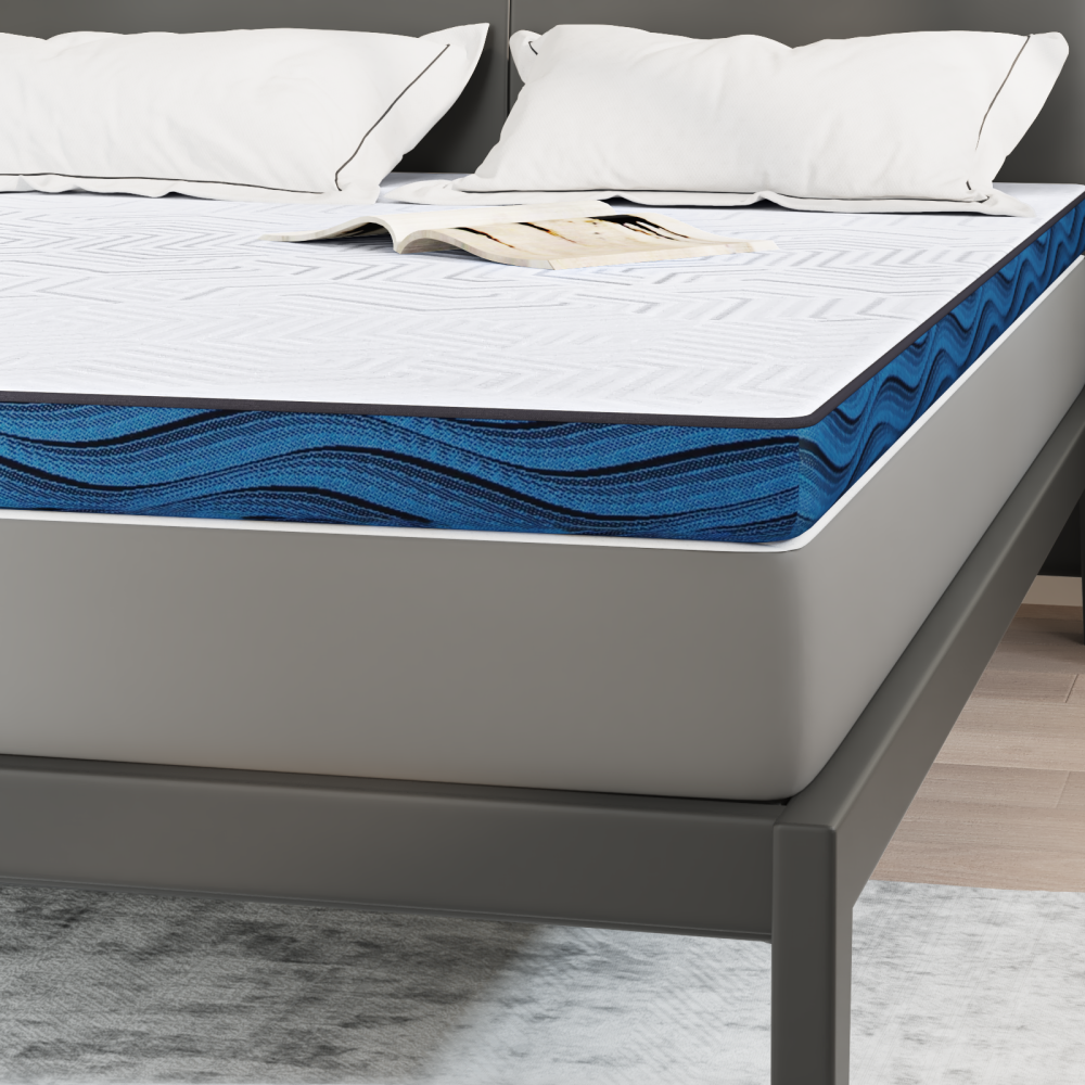 Produktbild för Madrasskydd Vit 140 x 200 cm Jacquardtyg
