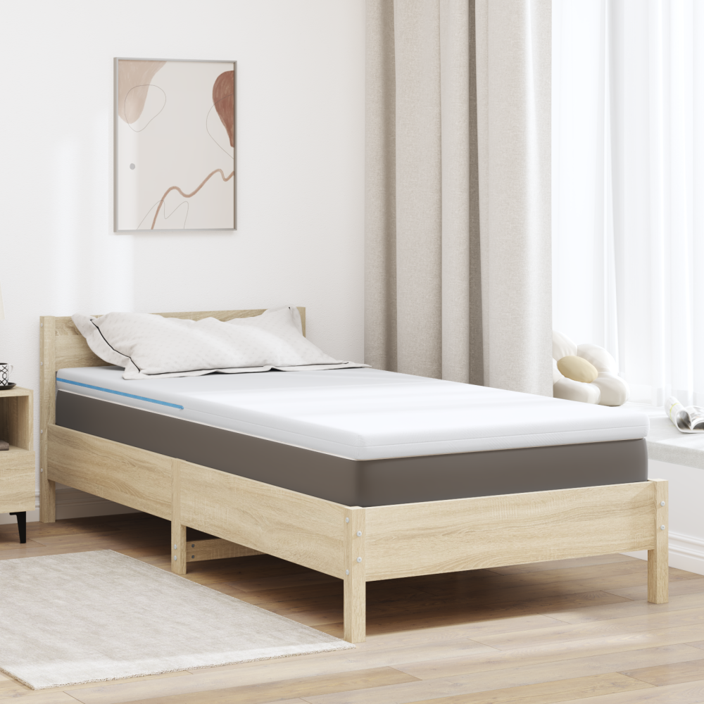 Produktbild för Madrasskydd Vit 90 x 200 cm Jacquardtyg